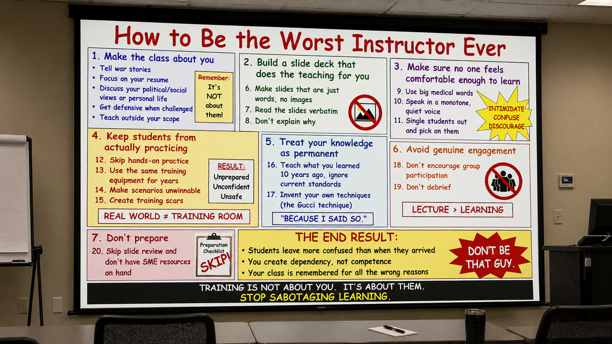 Twenty Tips for Being a Bad Instructor
