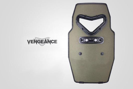VENGEANCE hard armor shield with tridextrous handle - carbon-gray