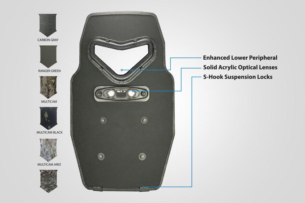 VENGEANCE Hard Armor Shield with Horizontal Handle - multicam