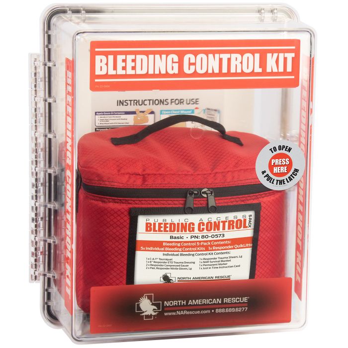 Public Access Bleeding Control Stations - 5-Pack Vacuum Sealed image 5
