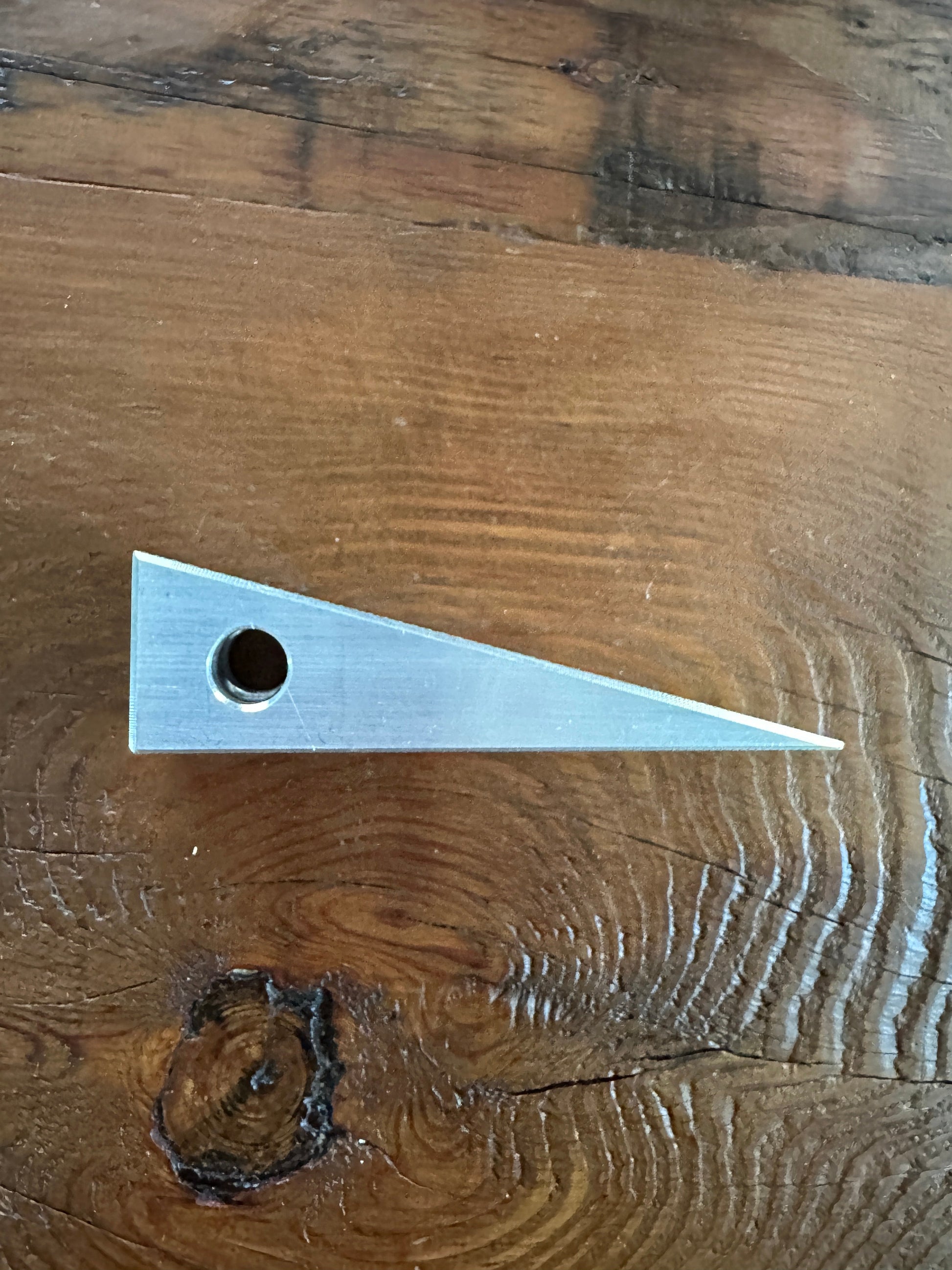 Mini GOAT Forcible Entry Wedge with Paracord Lanyard Clip - Brushed Aluminum W/ Lanyard