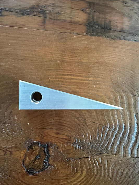 Mini GOAT Forcible Entry Wedge with Paracord Lanyard Clip - Brushed Aluminum W/ Lanyard