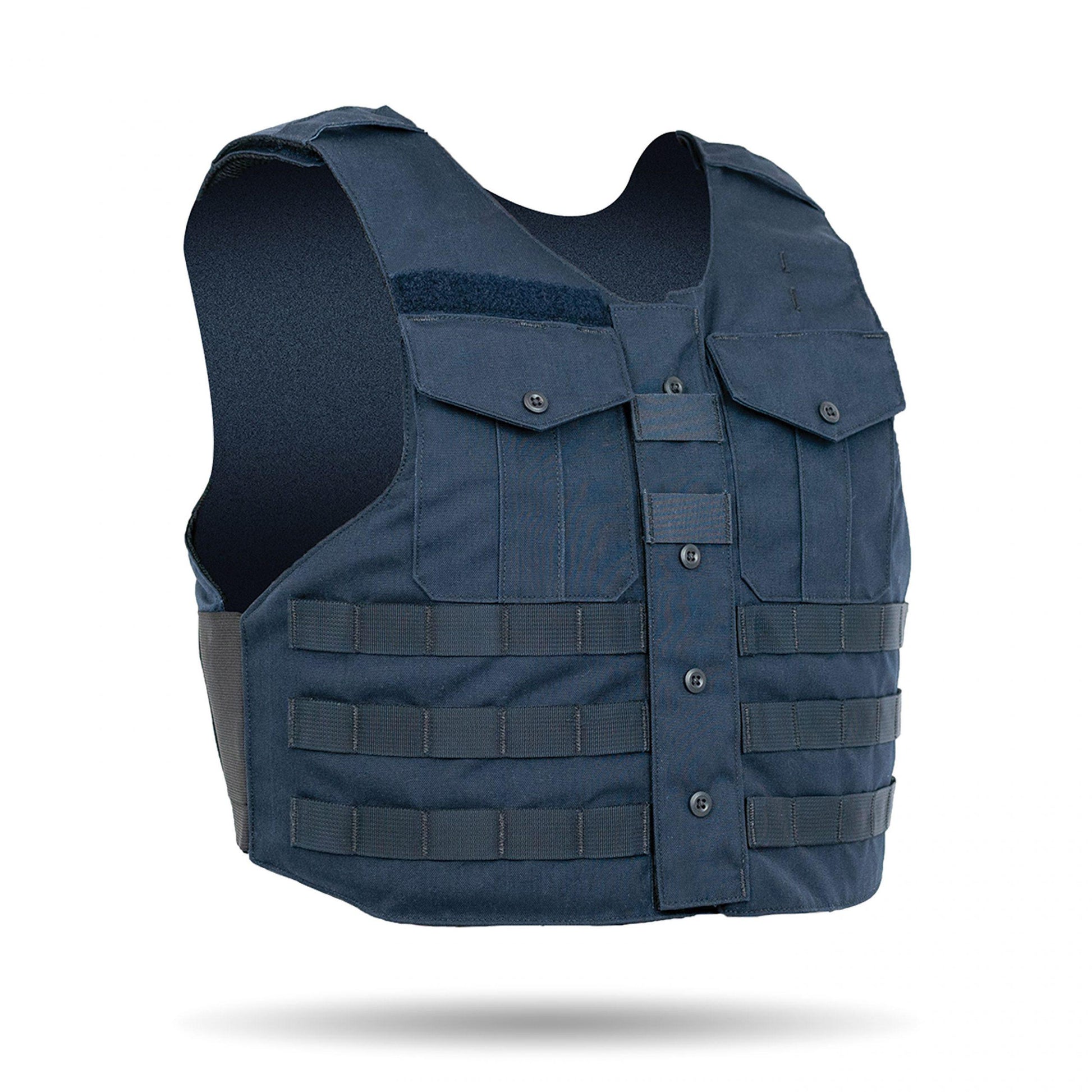 Uniform Shirt Outer Carrier Zipper Front Opening - navy