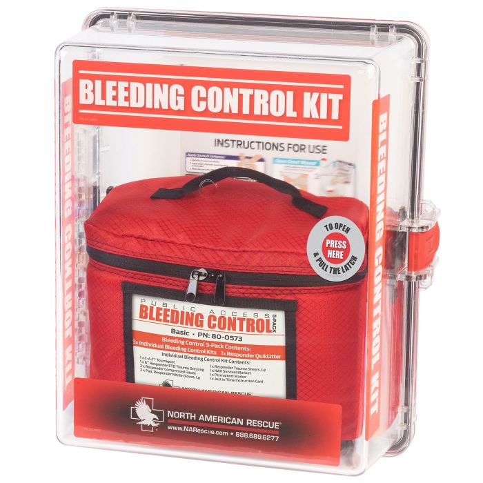 Public Access Bleeding Control Stations - 5-Pack Vacuum Sealed image 0