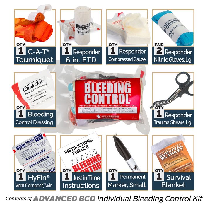 Public Access Bleeding Control Stations - 8-Pack Vacuum Sealed image 8